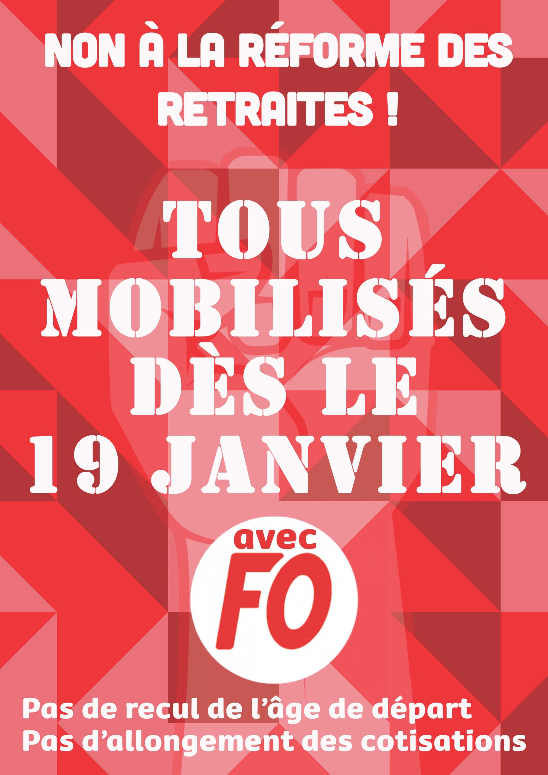 Lire la suite à propos de l’article Réforme des retraites – Tous mobilisés dès le 19 janvier